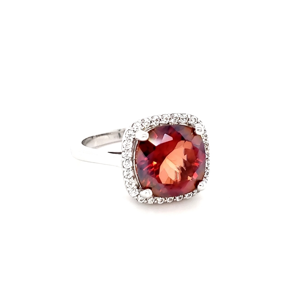 🟣 Red Labradorite Sterling Silver  Ring